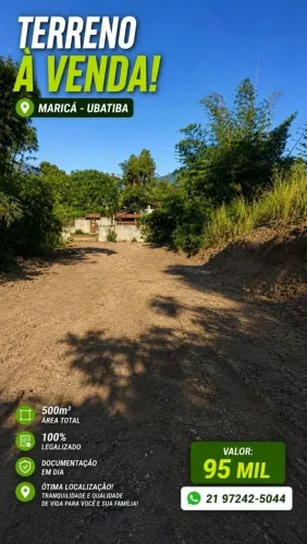 Terreno 500m² em Maricá-Ubatiba - limpo, documentado