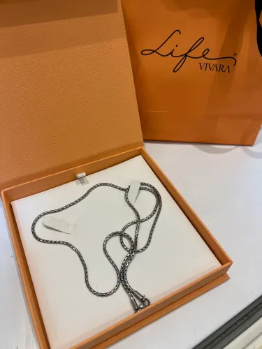 CORRENTE LIFE MASCULINO EM AÇO CLARO, 60CM