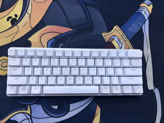 teclado razer huntsman mini 60% branco switch red