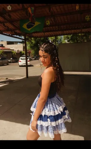 saia junina azul