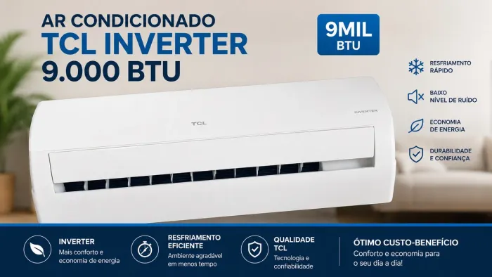 Vendo AR CONDICIONADO 9 BTU TCL INVERTER 