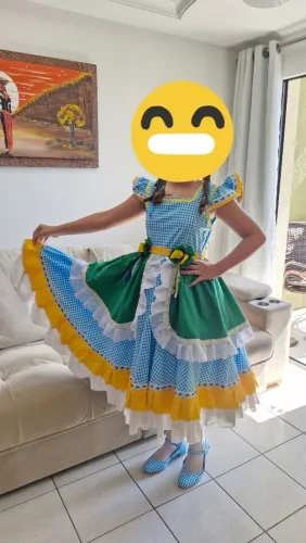 Vestido junino tamanho 36/38 (veste 14/16 ou criança grande)