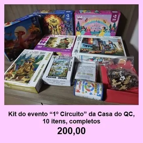 Kit completo "1º Circuito da Casa do Quebra Cabeça"