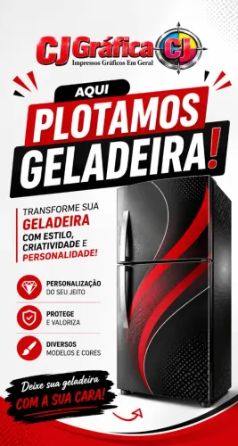 Plotagem de geladeira 