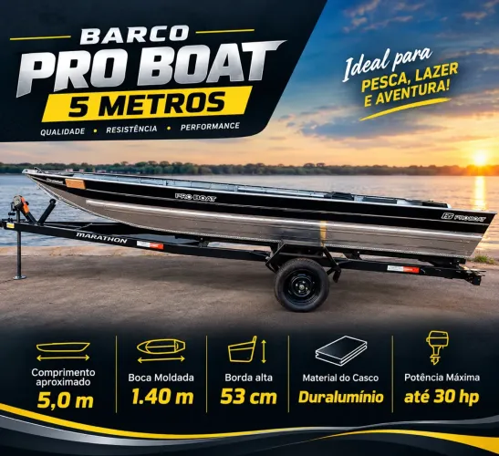Canoa 5 metros pronta entrega