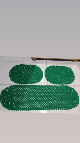 Jogo de tapete em croche