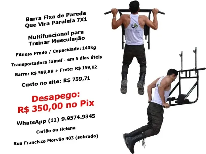 BARRA FIXA E PARALELA 7x1