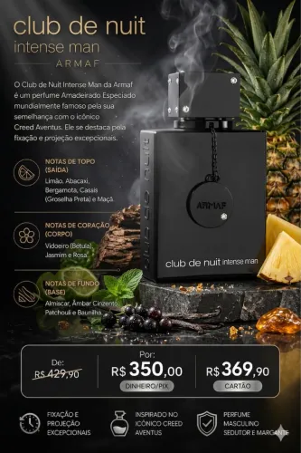 Perfume Club De Nuit Intense Man Armaf Original Pronta Entrega