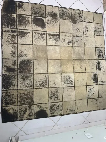 Tapete quadrado de couro 1,90m x 1,90m 