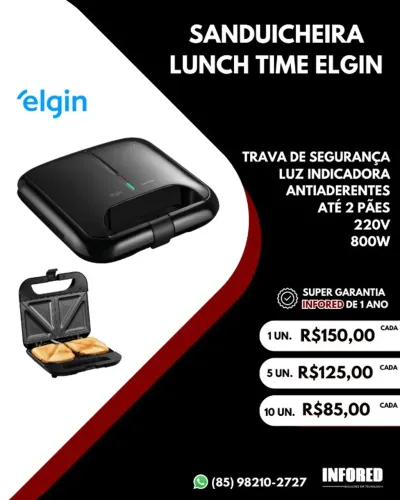 Sanduicheira Lunch Time Elgin