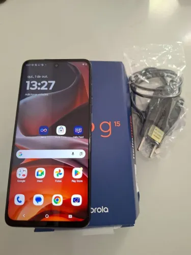 Moto G15 256GB - Completo, Caixa + Carregador Original - R$ 790