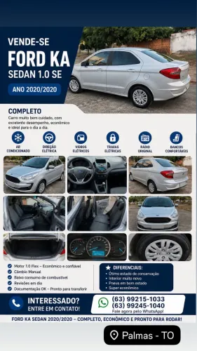 Ford KA+ Sedan 1.0 Tivct Flex 4P 2020