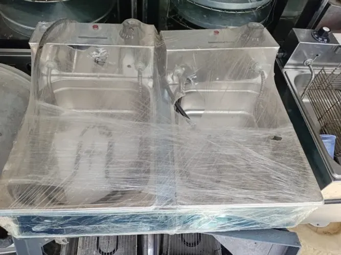 Fritadeira Industrial Elétrica 10L Inox 2 Cubas