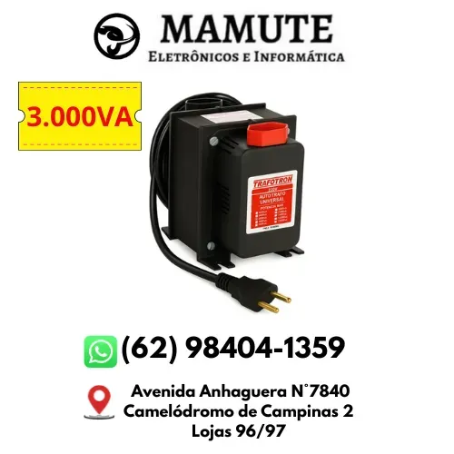 Transformador De Voltagem Energia 3000VA 110v 220v Conversor