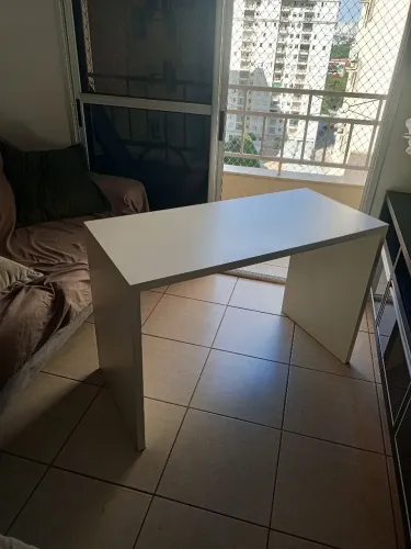 MESA ESCRITORIO/ESTUDO MDF ESGROSSADA + CADEIRA RUSTICA METAL