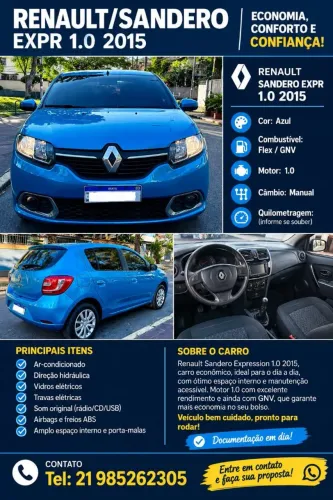 Renault Sandero Expression Hi-power 1.0 16V 5P 2015