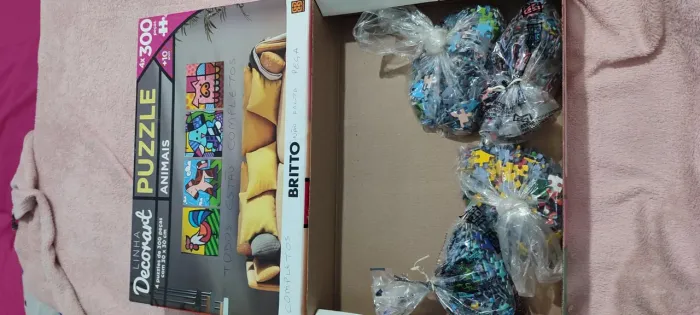 Quebra-Cabeça Decorart - 4 Puzzles de 300 Peças - Animais - Romero Britto