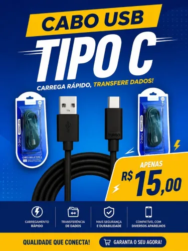 Cabo USB tipo C