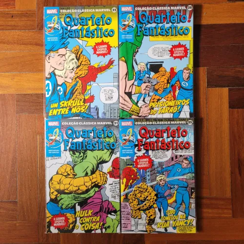 Coleção Clássica Marvel: Quarteto Fantástico (Volumes 23, 28, 31 e 35) LACRADOS