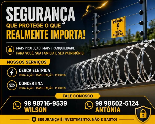 Wilson concertina e cerca elétrica / R$ 18,00 o metro da concertina !