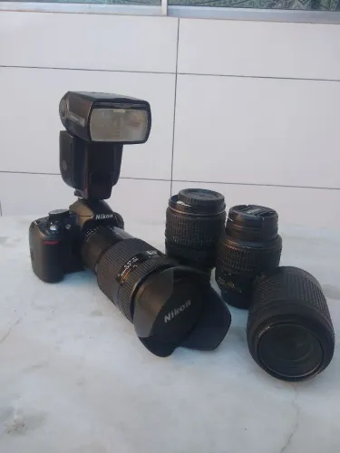 Kit Câmera Profissional Nikon D3100 + lentes + acessorios