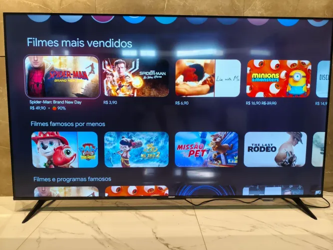 SMART TV SEMP 4K,SISTEMA ANDROID GOOGLE TV,XBOX, ALEXA ,CONTROLE COM COMANDO DE VOZ.