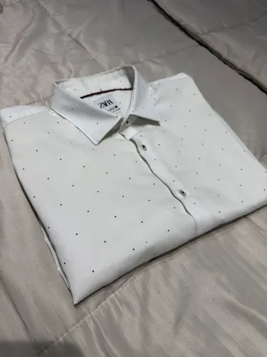 Camiseta branca L Zara slim