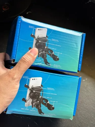 Suporte de celular para moto com entrada USB [NOVO]