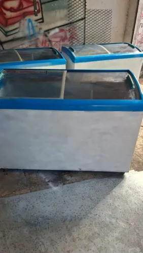 Freezer tampa de vidro
