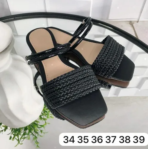 Rasteira Square Tressê Bold (Black)