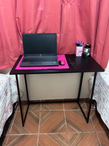 Mesa de escritório dobrável preta