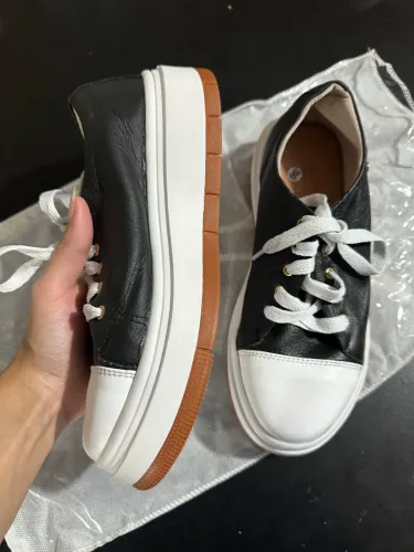 Tênis Feminino Preto Plataforma Alta Tamanho 36 Novo