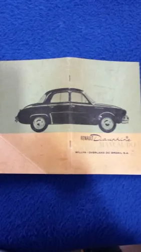 Antiguidade Manual do veículo Renault Dauphine 1962 para colecionadores