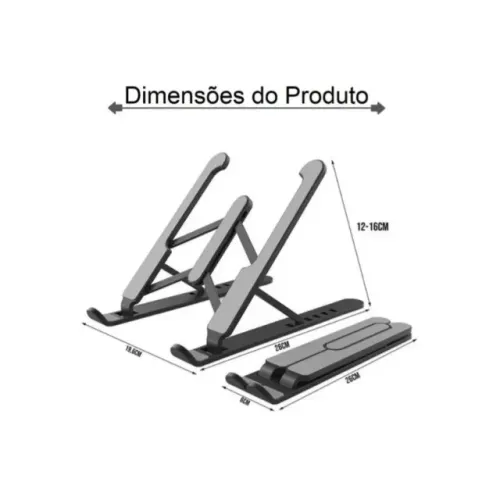 Suporte Dobrável para Laptop, Base Portátil para Notebook