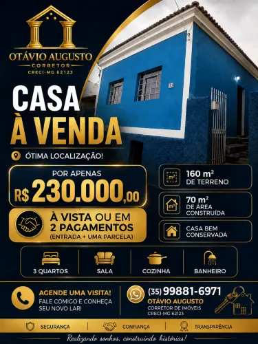 Casa na praça nossa senhora aparecida
