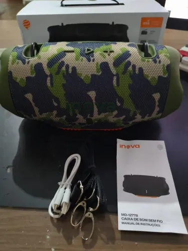 Caixa de Som Bluetooth Inova 16W IPX6 À Prova D'Água FM Portátil Nova