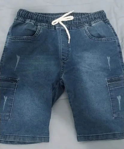 Bermuda jeans infantil masculino - tam 14
