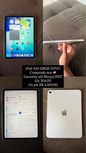iPad A16 128GB NOVO - COM GARANTIA