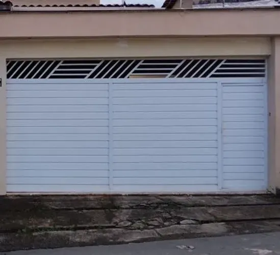 Portão de Alumínio Branco Reforçado 4,90 x 2,50 m Completo