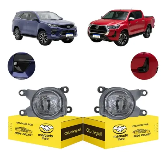 Par Farol Milha Cibié Toyota Hilux Sw4 2021 22 23 A 2026 Led Cristal