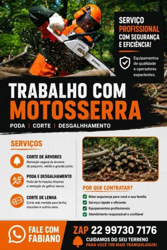 Trabalho  com motosserra 