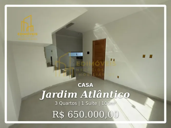 Seu cenário dos sonhos: casa duplex com 3 quartos em Jardim Atlântico!