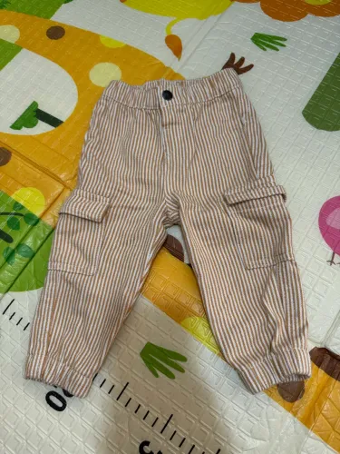 Calça infantil Cargo, tam. 6 a 9 meses Teddy Boom