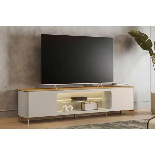 Rack luxo Santorini 2.39m luz led sofisticação e beleza / pague na entrega