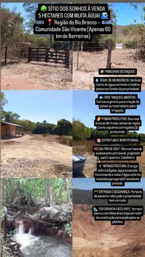 SITIO NA REGIÃO DO RIO BRANCO (COMUNIDADE SÃO VICENTE) BARREIRAS BAHIA