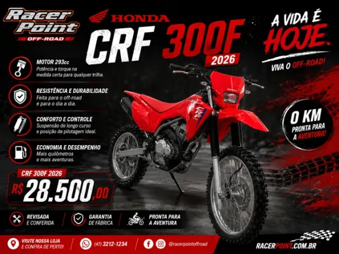 Honda Crf 300 F 2026 0km