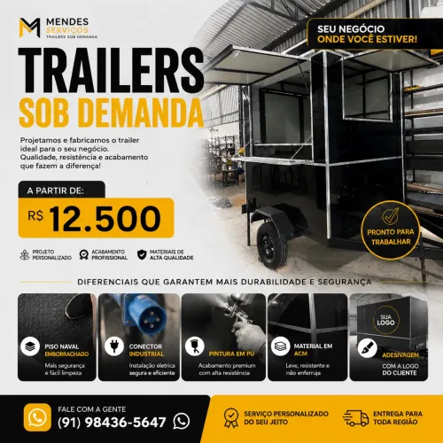 Trailer Sob Demanda Personalizado - A partir de R$ 12.500