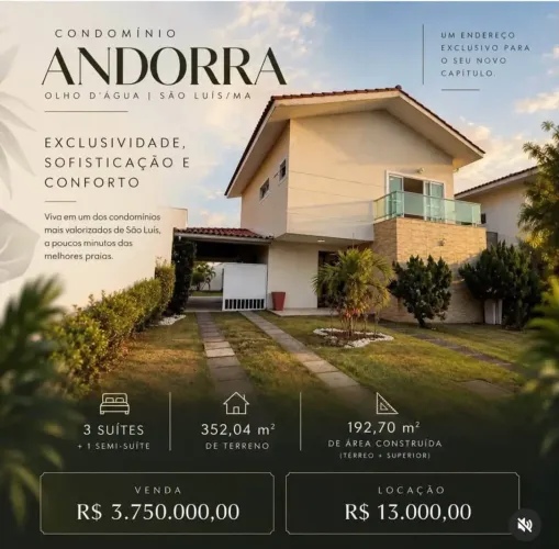 EXCLUSIVO CASA DE ALTO PADRAO EM CONDOMINIO DE LUXO NO OLHO D AGUA, FINO ACABAMENTOS, ANDO