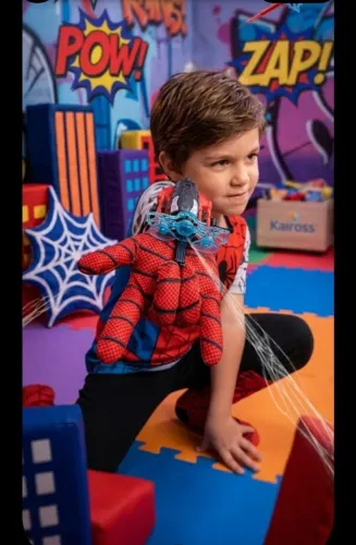 Luva lança teia do homem aranha 