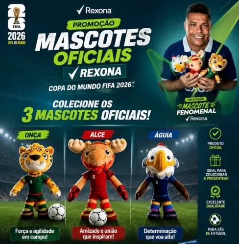 Mascote Fenomenal Copa do Mundo FIFA 26 Oficial
